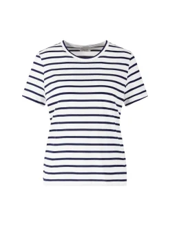 Gestreiftes T-Shirt Weiß