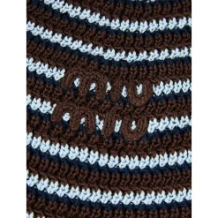 Gestrickter Hut aus Baumwolle Braun