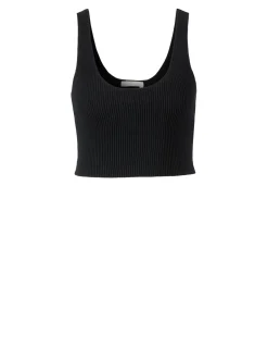 Gestricktes Woll-Tanktop Black