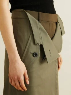 Gestufter Rock Khaki