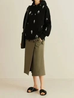 Gestufter Rock Khaki