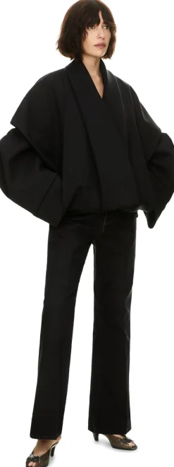 Godet-Jacke 'La Meunier' Schwarz