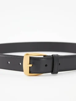 Gürtel aus Kalbsleder Schwarz