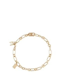 Halskette mit Logo-Vorhängeschloss Gold