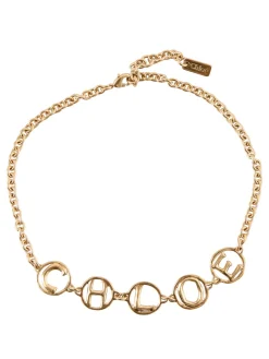 Halskette 'Script Choker' Vintage Gold