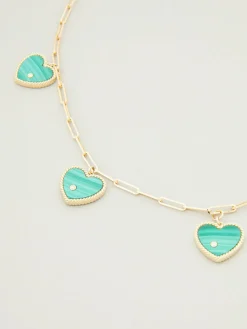 Halskette 'Solitaire GM Charms Coeur' Grün