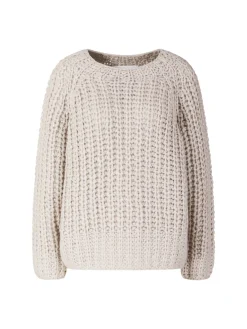 Handgestrickter Cashmere-Seidenpullover 'Valencia' Kitt