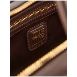 Handtasche 'Beau' aus Kalbsleder Dunkelbraun