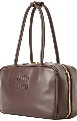 Handtasche 'Beau' aus Kalbsleder Dunkelbraun