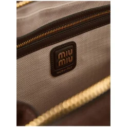 Handtasche 'Beau' aus Veloursleder Dunkelbraun