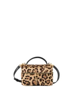 Handtasche 'Gaby' mit Leopard-Print Braun