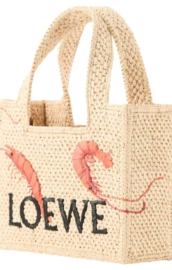 Handtasche Paula’s Ibiza ‘Font Tote Shrimp Mini’ Natural/Orange