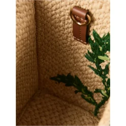 Handtasche Paula’s Ibiza 'Font Tote Artichoke Small' Natural/Green