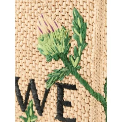 Handtasche Paula’s Ibiza 'Font Tote Artichoke Small' Natural/Green