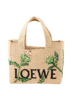Handtasche Paula’s Ibiza 'Font Tote Artichoke Small' Natural/Green