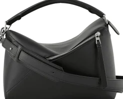 Handtasche 'Puzzle Edge Medium' Schwarz