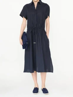 Hemdblusenkleid Marineblau