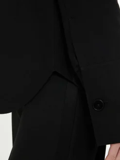 Hemdjacke aus Baumwolle Schwarz