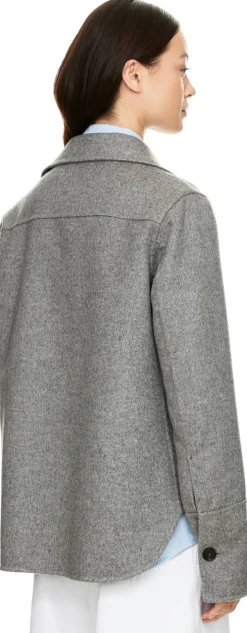 Hemdjacke aus Cashmere Grau
