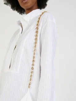 Hemdkleid mit Kette Weiß
