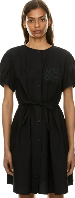 Hemdkleid Paula's Ibiza aus Baumwolle Schwarz