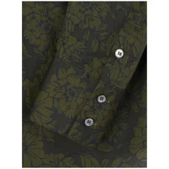 Hemd 'Maila' mit Blumen-Print Dunkelgrün