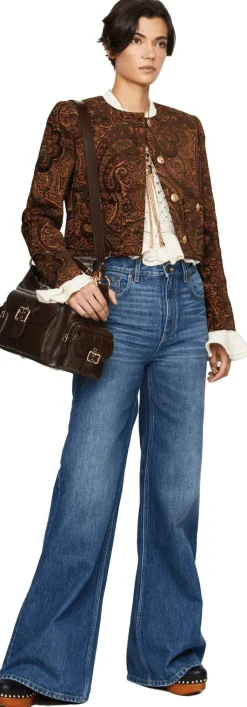 High-Rise Bootcut-Jeans Hazy Blue