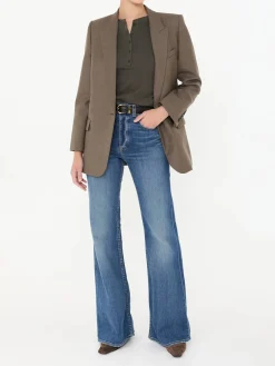 High-Rise Bootcut Jeans 'Terrell' Marineblau