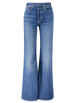 High-Rise Bootcut Jeans 'Terrell' Marineblau