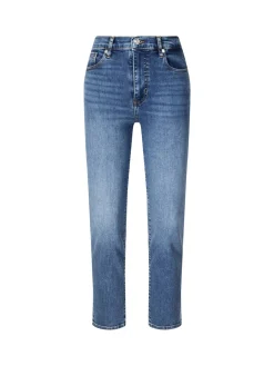 High-Rise Jeans 'The Pencil' Mittelblau