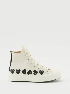 High Top Chucks 'Play Converse Heart' Crème