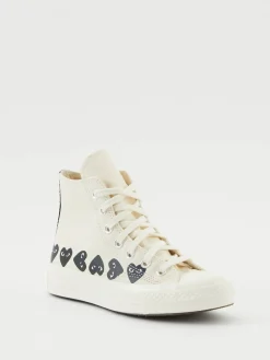 High Top Chucks 'Play Converse Heart' Crème