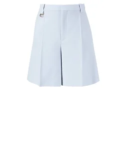 High-Waisted Wollshorts Hellblau