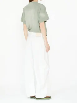 High-Waist Jeans Paula's Ibiza 'Anagram Barrel' Weiß