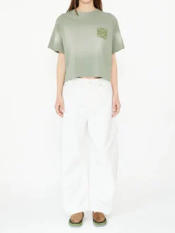 High-Waist Jeans Paula's Ibiza 'Anagram Barrel' Weiß