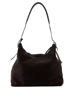Hobo-Tasche mit Gürtel Dunkelbraun