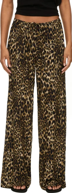 Hose 'Adriel' mit Leopardenmuster Braun