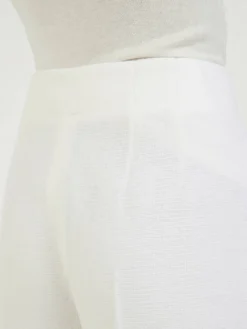 Hose aus Cashmere-Wollgemisch Weiß