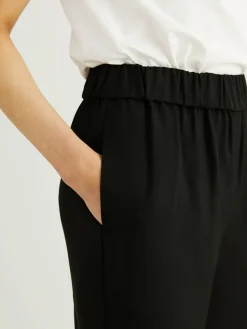 Hose aus Viskose Schwarz