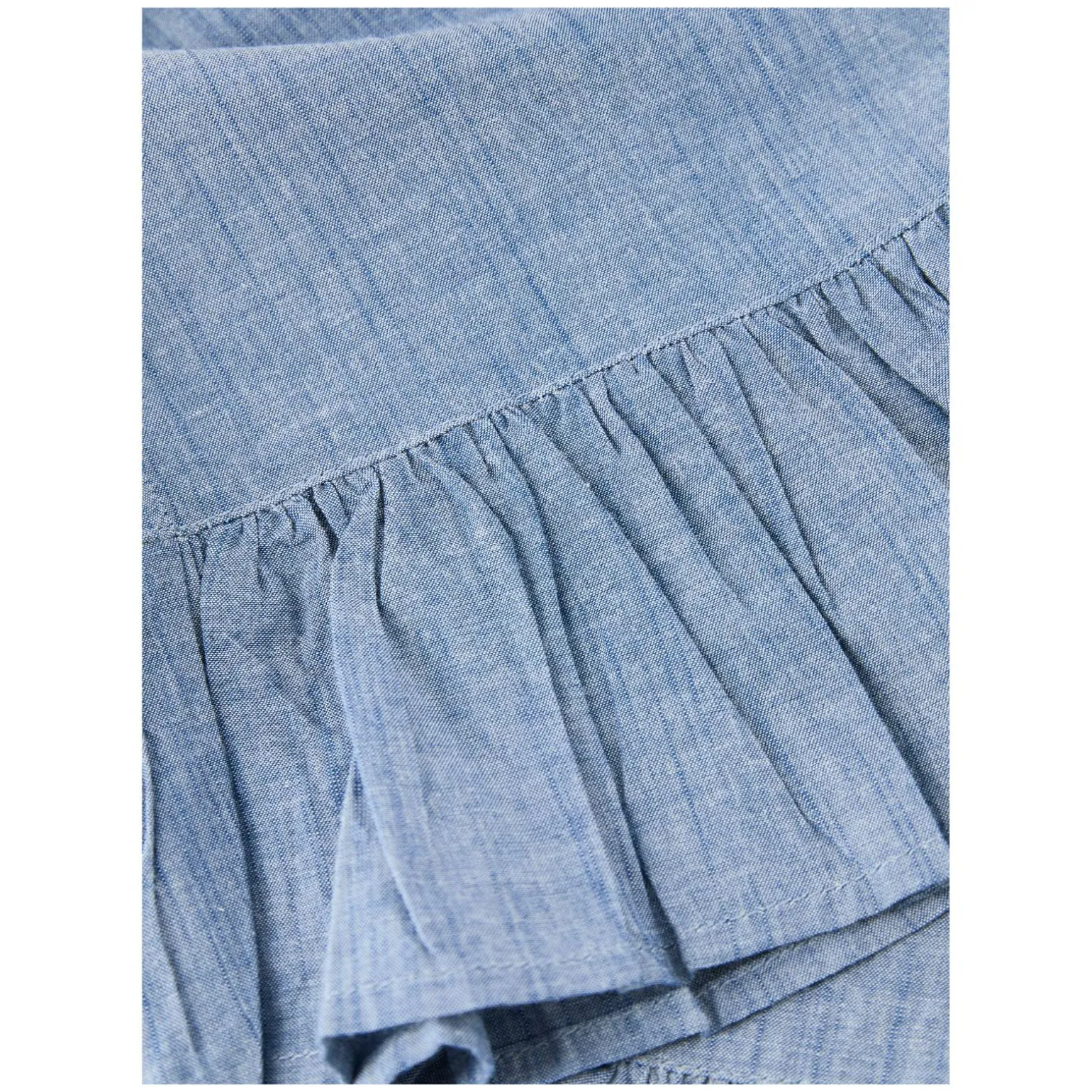 Hose 'Chambray' mit Volant Blau
