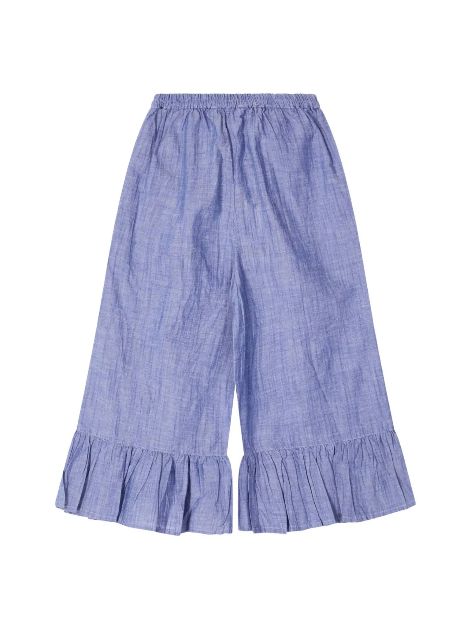 Hose 'Chambray' mit Volant Blau