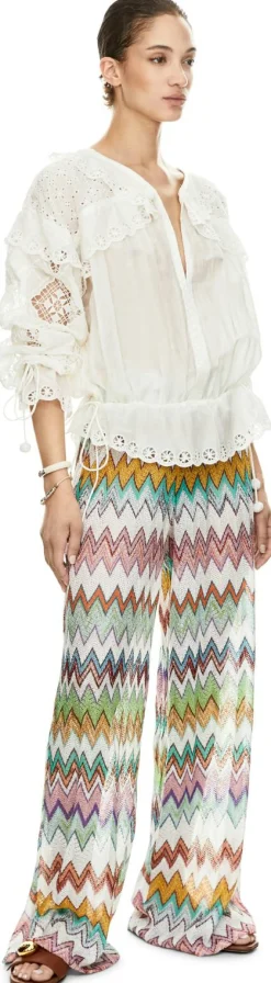 Hose mit Dégradé-Zickzack-Muster Multi