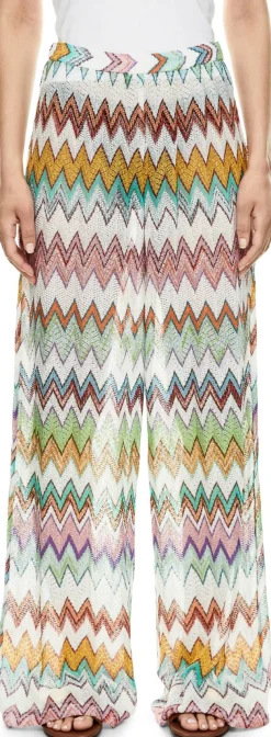 Hose mit Dégradé-Zickzack-Muster Multi