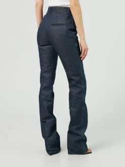 Hose mit geradem Bein Blau