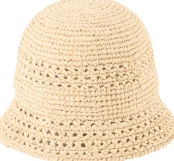 Hut aus gewebtem Stoff Beige