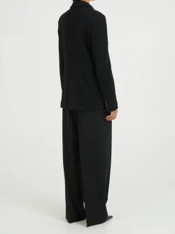 Jacke aus Wolljersey Schwarz