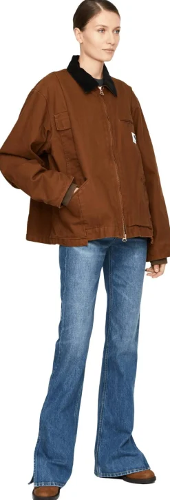 Jacke 'Carhartt WIP Duck' mit Cordkragen Braun