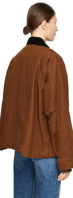Jacke 'Carhartt WIP Duck' mit Cordkragen Braun