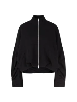 Jacke 'Haqua' aus Baumwoll-Jersey Schwarz