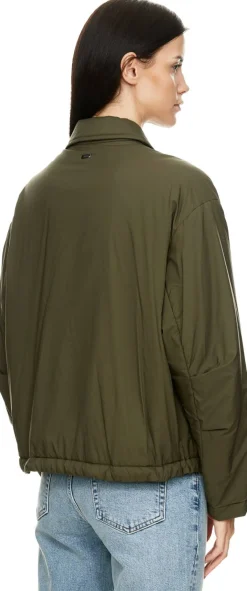 Jacke mit aufgesetzten Taschen Olivgrün